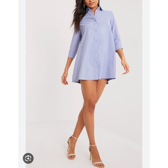 PrettyLittleThing Dresses & Skirts - PrettyLittleThing Lilac Shirt Mini Dress